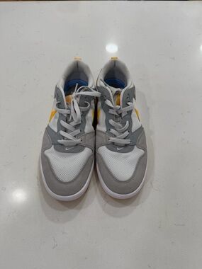 Nike White and Blue Sneaker Interior Detail